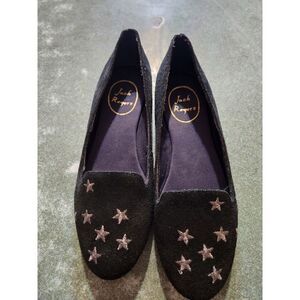 Jack Rogers  Black  stars Suede Ballet Flats Womens Shoes sz 6